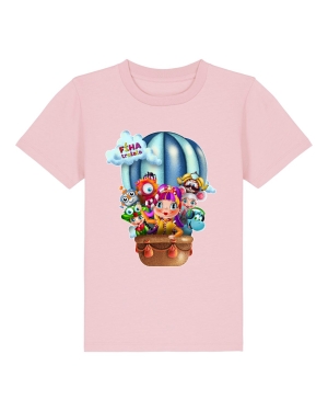 Tričko - FÍHA tralala a kamaráti v balóne - Cotton pink