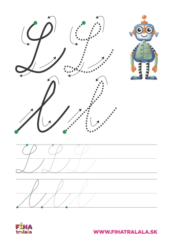 Pracovný list ABECEDA Robot od FÍHA tralala