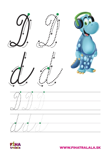 Pracovný list ABECEDA Dino Diskotekus od FÍHA tralala