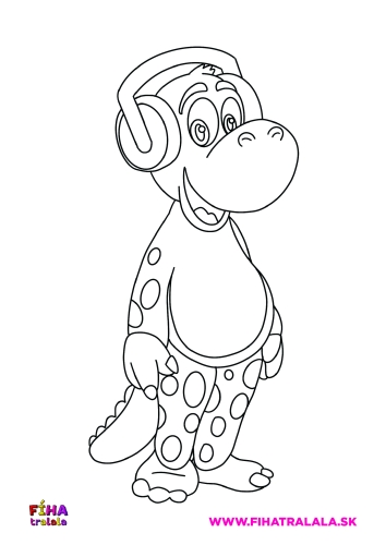 Omaľovánka Dino Discotekus od FÍHA tralala