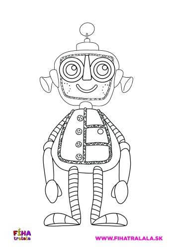 Omaľovánka Robot od FÍHA tralala